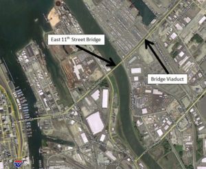 City of Tacoma officials announced Monday they plan to close the East 11th Street Bridge spanning the Puyallup River and attached viaduct through the Port of Tacoma area. (IMAGE COURTESY CITY OF TACOMA)
