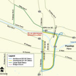 State Route 167 / Puyallup River Bridge: Detour map for the bridge replacement project. (IMAGE COURTESY WSDOT)