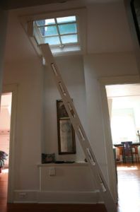 One of Shaw's creative design ideas was to direct natural light through an attic skylight and onto a second-floor hallway. (PHOTO COURTESY SUSAN JOHNSON / ARTIFACTS CONSULTING)