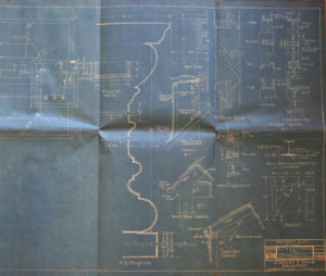 An old Girl Scout Cookie box found in the Shaw House contained some of the architect's original drawings, designs, correspondence, notes, business cards, and contracts. (IMAGE COURTESY SUSAN JOHNSON / ARTIFACTS CONSULTING)