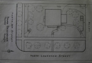 An old Girl Scout Cookie box found in the Shaw House contained some of the architect's original drawings, designs, correspondence, notes, business cards, and contracts. (IMAGE COURTESY SUSAN JOHNSON / ARTIFACTS CONSULTING)