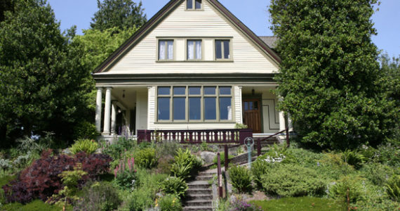 For more than 45 years, Stanley T. Shaw, the late Tacoma architect, lived in this two-story, 2,200-square-foot home anchored at the corner of North Lawrence Street and North 25th Street. Along with his wife, Clara, Stanley raised four children in the home, which wasn't originally built by Shaw but served as a sort of laboratory for some of his architectural ideas. (PHOTO COURTESY SUSAN JOHNSON / ARTIFACTS CONSULTING)