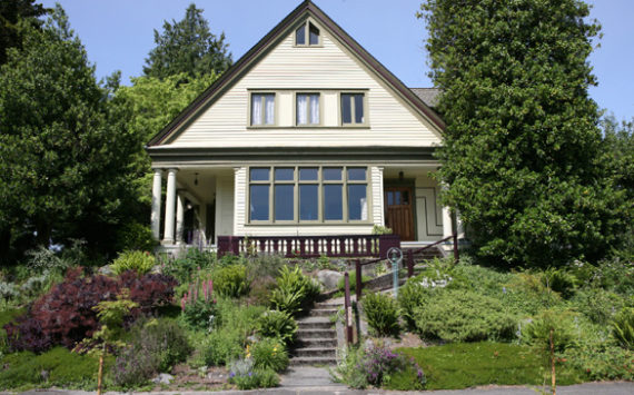 For more than 45 years, Stanley T. Shaw, the late Tacoma architect, lived in this two-story, 2,200-square-foot home anchored at the corner of North Lawrence Street and North 25th Street. Along with his wife, Clara, Stanley raised four children in the home, which wasn't originally built by Shaw but served as a sort of laboratory for some of his architectural ideas. (PHOTO COURTESY SUSAN JOHNSON / ARTIFACTS CONSULTING)