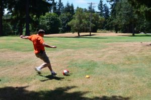 Pierce County officials have introduced FootGolf to Fort Steilacoom Park. (PHOTO COURTESY PIERCE COUNTY)