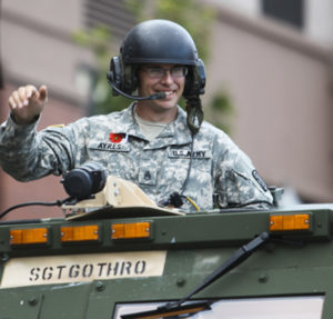 The Second Annual Celebrating Military Service Parade will be held next month in downtown Tacoma. The parade will spotlight notable active duty and retired military personnel, and feature marching units, community floats, bands, Reserve Officers' Training Corps and Junior Reserve Officers' Training Corps units, veterans organizations, motorcycle units, and veterans groups. Last year, the parade featured over 60 military units. (PHOTO COURTESY THE DAFFODIL FESTIVAL)