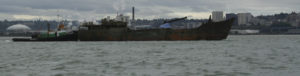 The F/V Helena Star was towed out of Tacoma last month. (PHOTO COURTESY WASHINGTON STATE DEPARTMENT OF ECOLOGY)