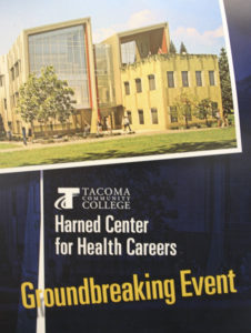 Tacoma Community College held a groundbreaking ceremony on Thurs., Sept. 6, 2012, to mark the beginning of construction of the (Leadership in Energy & Environmental Design ) LEED Gold building. (IMAGE COURTESY TACOMA COMMUNITY COLLEGE)