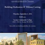 A ribbon-cutting ceremony to celebrate the grand opening of the the H.C. "Joe" Harned Center for Health Careers will be held on Thurs., Sept. 4, at 10 a.m., at Tacoma Community College, located at 6501 S. 19th St., in Tacoma. Tacoma Community College officials will provide guided public tours of the new building following the ceremony. (IMAGE COURTESY TACOMA COMMUNITY COLLEGE)