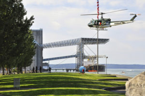 Area emergency responders participated in an on-water rescue demonstration Monday afternoon on Tacoma's Thea Foss Waterway. (PHOTO COURTESY TACOMA FIRE DEPARTMENT)