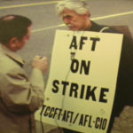 TCC history professor Murray Morgan during a faculty strike in the 1970s. (PHOTO COURTESY TACOMA COMMUNITY COLLEGE)