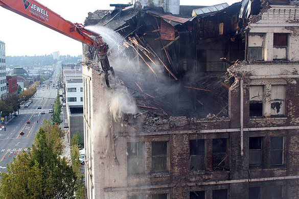 The Luzon Building in downtown Tacoma was demolished on Sept. 26, 2009. (FILE PHOTO COURTESY KEVIN FREITAS)