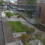 Contractors on Tuesday were putting the finishing touches on a segment of the Prairie Line Trail that runs through the University of Washington Tacoma (UWT) campus. City of Tacoma and UWT officials will celebrate the grand opening of the first phase of the new urban trail during a public ceremony on Thurs., Sept. 25, at 5 p.m. (PHOTO BY TODD MATTHEWS)