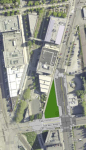 Design plans to re-align South 17th Street near the University of Washington Tacoma campus. (IMAGE COURTESY CITY OF TACOMA)