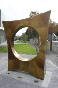A new memorial on the University of Washington Tacoma campus commemorates the former Japanese Language School, its principal and teachers, and the thriving Japanese-American community that was expelled from downtown Tacoma during World War II. The memorial features a bronze sculpture by Gerard Tsutakawa, as well as an interpretive plaque that tells the story of the school and its community. (PHOTO BY TODD MATTHEWS)