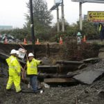 Broken water main impacts 12 Tacoma tide flats businesses. (PHOTO COURTESY TACOMA PUBLIC UTILITIES)