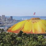 A proposal under discussion at Tacoma City Hall would cover the Tacoma Dome roof with art designed by iconic pop artist Andy Warhol. (IMAGE COURTESY CITY OF TACOMA)