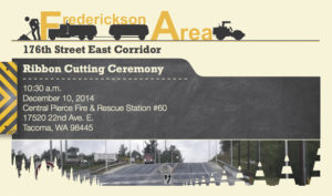 Pierce County officials will mark the completion of a series of projects along the 176th Street East corridor between B Street East and State Route 161 during a ribbon-cutting ceremony in December. (IMAGE COURTESY PIERCE COUNTY)