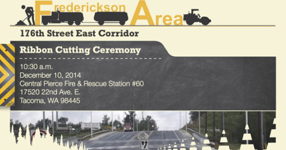 Pierce County officials will mark the completion of a series of projects along the 176th Street East corridor between B Street East and State Route 161 during a ribbon-cutting ceremony in December. (IMAGE COURTESY PIERCE COUNTY)