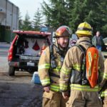 Tacoma firefighters participated in a variety of training drills Wednesday in Fife. (PHOTO COURTESY TACOMA FIRE DEPARTMENT)