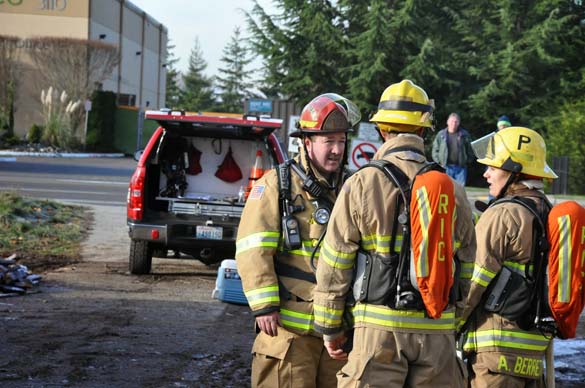 Tacoma firefighters participated in a variety of training drills Wednesday in Fife. (PHOTO COURTESY TACOMA FIRE DEPARTMENT)