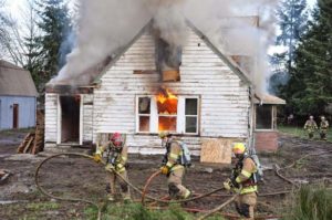 Tacoma firefighters participated in a variety of training drills Wednesday in Fife. (PHOTO COURTESY TACOMA FIRE DEPARTMENT)