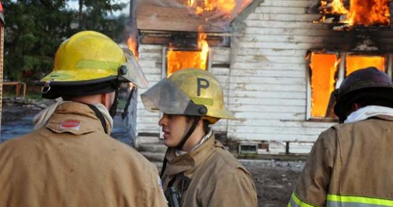 Tacoma firefighters participated in a variety of training drills Wednesday in Fife. (PHOTO COURTESY TACOMA FIRE DEPARTMENT)