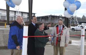 Pierce County officials Thursday marked the completion of a $1.6 million, 2.5-acre facility in Spanaway that aims to improve how the county processes roadside storm drain waste. (PHOTO COURTESY PIERCE COUNTY)