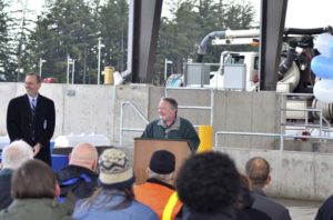 Pierce County officials Thursday marked the completion of a $1.6 million, 2.5-acre facility in Spanaway that aims to improve how the county processes roadside storm drain waste. (PHOTO COURTESY PIERCE COUNTY)