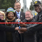 Pierce County officials marked the completion of a series of projects along the 176th Street East corridor during a ribbon-cutting ceremony this week. (PHOTO COURTESY PIERCE COUNTY)