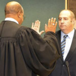 Pierce County Councilmember Rick Talbert was sworn in to office by Pierce County Superior Court Judge Frank E. Cuthbertson during a ceremony Monday morning at the County-City Building in Tacoma. (PHOTO COURTESY PIERCE COUNTY)