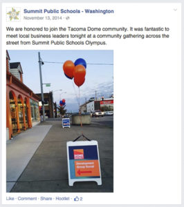Summit Public Schools announced it would open a charter high school in Tacoma's Dome District in a Facebook post in November.