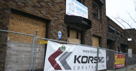 A major renovation is under way in Tacoma's Dome District that will turn the former Salvation Army building into a charter high school operated by Summit Public Schools. (PHOTO BY TODD MATTHEWS)