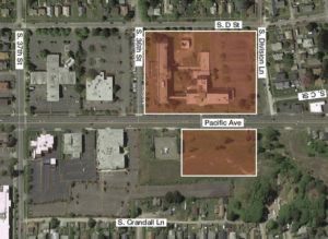 Pierce County has proposed a plan to build a new Pierce County General Services Building on the site of the former Puget Sound Hospital, which is located near South 36th Street and Pacific Avenue. (IMAGE COURTESY PIERCE COUNTY)