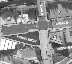 A $1.8 million public works project is under way in downtown Tacoma that aims to make it a little easier to navigate the streets near the University of Washington Tacoma campus. When completed, the project will extend South 17th Street from Broadway to Commerce Street, as well as realign the intersection of Jefferson Avenue, Broadway, and South 17th Street. (IMAGE COURTESY CITY OF TACOMA)