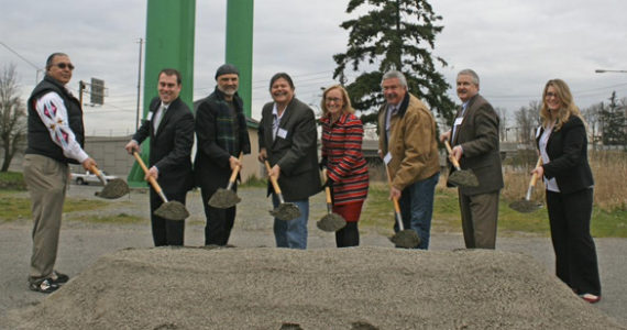 Local officials gathered Wednesday in Tacoma for a ground-breaking ceremony to mark the beginning of the Washington State Department of Transportation's most recent Interstate 5 high-occupancy vehicle (HOV) project in Tacoma. (PHOTO COURTESY WASHINGTON STATE DEPARTMENT OF TRANSPORTATION)