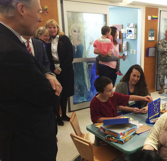 Washington State Governor Jay Inslee was in Tacoma Tuesday to discuss efforts to improve the health of local children and provide low-wage workers guaranteed sick leave and an increased minimum wage. (PHOTO COURTESY GOVERNOR JAY INSLEE)