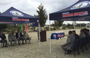 The Washington National Guard held a ground-breaking ceremony on Feb. 18 to mark the beginning of construction of the $28 million Pierce County Readiness Center at the Camp Murray military base in Tacoma. (PHOTO COURTESY WASHINGTON NATIONAL GUARD)