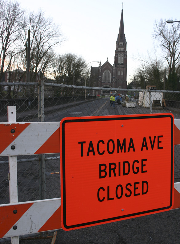 The City of Tacoma closed the Tacoma Avenue South Bridge on Feb. 23 as part of a 15-month, $12 million major rehabilitation project. (PHOTO BY TODD MATTHEWS)