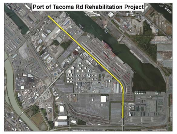 Tacoma Bid Watch: Port of Tacoma Road, South 56th Street signage, and a billiard table