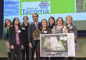 The American Society of Civil Engineers (ASCE) Sustainability Committee received the top award for its work on an industrial redevelopment site as part of the Tacoma Green Infrastructure Challenge competition. (PHOTO COURTESY CITY OF TACOMA)