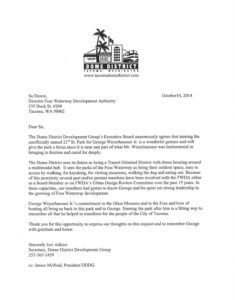 Letters to Tacoma City Hall support Weyerhaeuser Park along Thea Foss Waterway