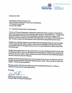 Letters to Tacoma City Hall support Weyerhaeuser Park along Thea Foss Waterway