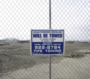 The former Brown & Haley headquarters and warehouse on the Tacoma tide flats has been razed. The Port of Tacoma-owned property was once a hub of economic activity and the headquarters for one of Tacoma's most prominent businesses. The world-famous Tacoma candy-maker that produces Almond Roca and dates back to 1912 moved to the site in 1965 and remained there for more than 40 years. (PHOTO BY TODD MATTHEWS)