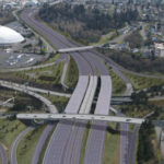 Washington State Department of Transportation (WSDOT) officials report two bridges — Pacific Avenue (foreground) and McKinley Way (background) — conflict with future plans to widen Interstate 5 through Tacoma in order to create high occupancy vehicle (HOV) lanes. Both bridges will be demolished and rebuilt in phases beginning in April. The project is expected to be completed in 2017. (IMAGE COURTESY WSDOT)