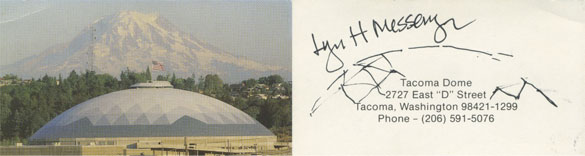 Tacoma Dome: Before Warhol's flower, Lyn Messenger drew diamonds on the Dome