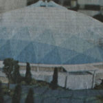 An early model of the Tacoma Dome shows the diamond-shaped rooftop design. (COURTESY PHOTO)