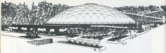 An early rendering of the Tacoma Dome by local architect Lyn Messenger. (COURTESY PHOTO)