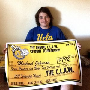 Aspiring artist Michael Johnson was awarded the Young Cartoonist of the Future scholarship from Tacoma-based Cartoonist's League of Absurd Washingtonians in 2012. (PHOTO COURTESY C.L.A.W.)