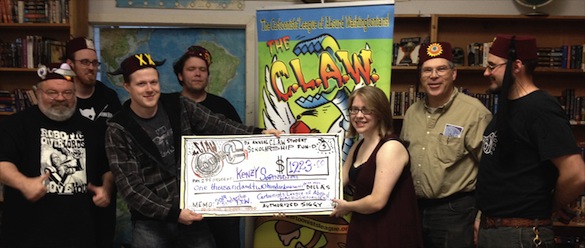 Aspiring artist Kenzy Sorenson was awarded the Young Cartoonist of the Future scholarship from Tacoma-based Cartoonist's League of Absurd Washingtonians in 2014. (PHOTO COURTESY C.L.A.W.)