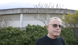 Tacoma Dome: Before Warhol's flower, Lyn Messenger drew diamonds on the Dome (PHOTO BY TODD MATTHEWS)